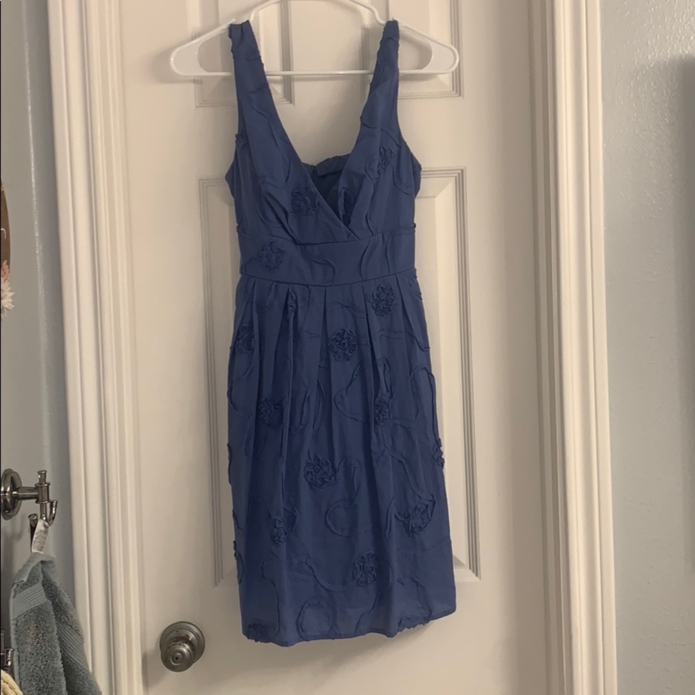 Blue patterned dress